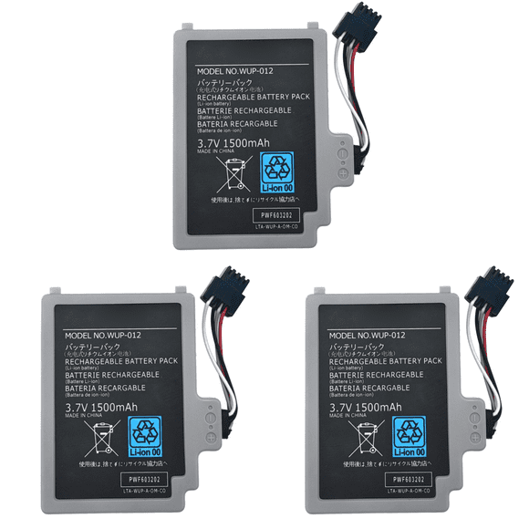 Peggybuy WUP-012 Replacement Battery 3.7V 1500mAh for Nintendo Wii U Controller Gamepad
