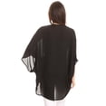 thumbnail image 4 of Women's Solid Casual Lightweight 3/4 Sleeve Loose Fit Open Front Cardigan, 4 of 4