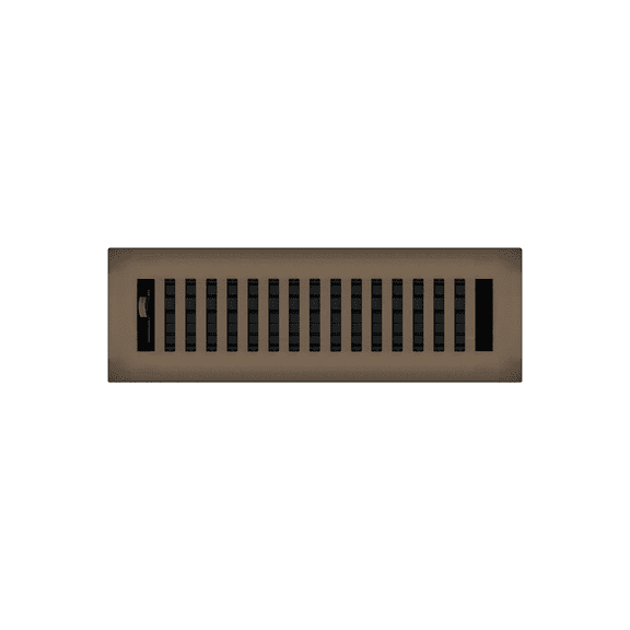 2.25" x 10" Oil Rubbed Bronze Contemporary Style Floor Register - Decorative Vent Cover