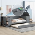 thumbnail image 2 of Triple Tree Wooden Twin Daybed with Trundle, Gray, 2 of 9