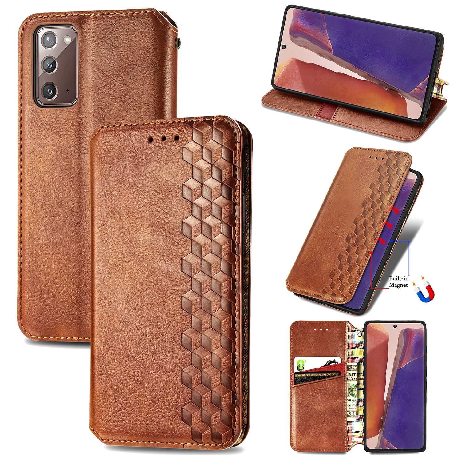 Mandala Galaxy Luxury PU Leather Case with Folio Flip Stand Feature with Wrist Strap UNC Pro for T-Mobile REVVL V Plus 5G Wallet Pouch Phone Case for Women Girls 