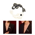 thumbnail image 2 of YIEMEEN 2pcs Fashionable Breastpin Yin Yang Kois Fish Brooches Elegant Clothing Badge, 2 of 9