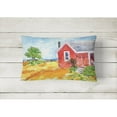 thumbnail image 2 of Carolines Treasures 6041PW1216 Old Red Cottage House at the lake or Beach Decorative Canvas Fabric Pillow 12H x16W, 2 of 3