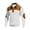 White, variant on Contrast Collar Half-Zip Elbow Patch Shirt Men Casual Long Sleeve Top For Street Style White XL