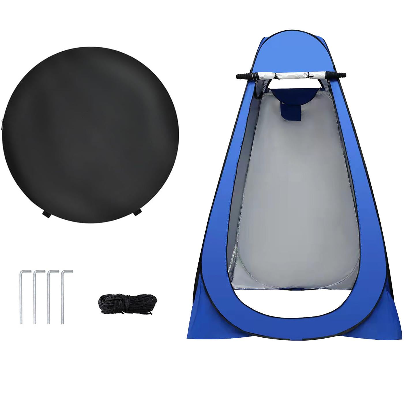 Up Privacy Tent, Outdoor Privacy Shower Tent Portable Changing Room Camping Toilet with Carry Bag, Foldable Privacy Shelter Dressing Room Bathroom Toilet Shower Tent for Camping, Blue