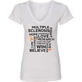 thumbnail image 3 of Inktastic Multiple Sclerosis Ms Awareness Walk Women's V-Neck T-Shirt, 3 of 5