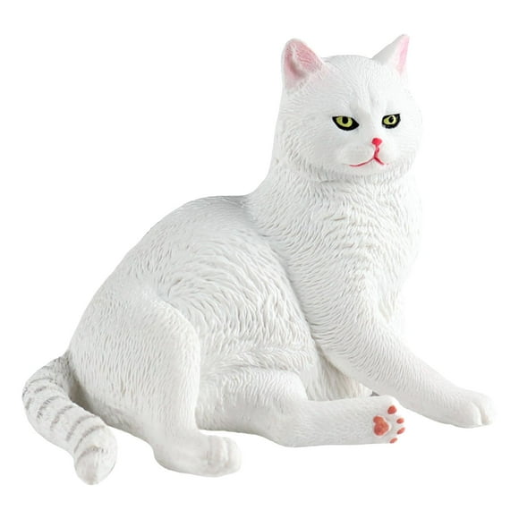 Estatua de gato en miniatura, figura de animal de gato realista, modelo de adorno, juguete educativo, juguete de realista para niños, regalos