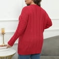 thumbnail image 7 of AGWOLF Cable Knit Sweaters for Women Plus Size Crewneck Pullover Tops Long Sleeve Chunky Jumpers Soft Cozy Warm Sweater L, 7 of 7