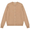 thumbnail image 5 of Cardigan Sweaters for Women Oversized Knit Button Up Cardigan Khaki XS, 5 of 6