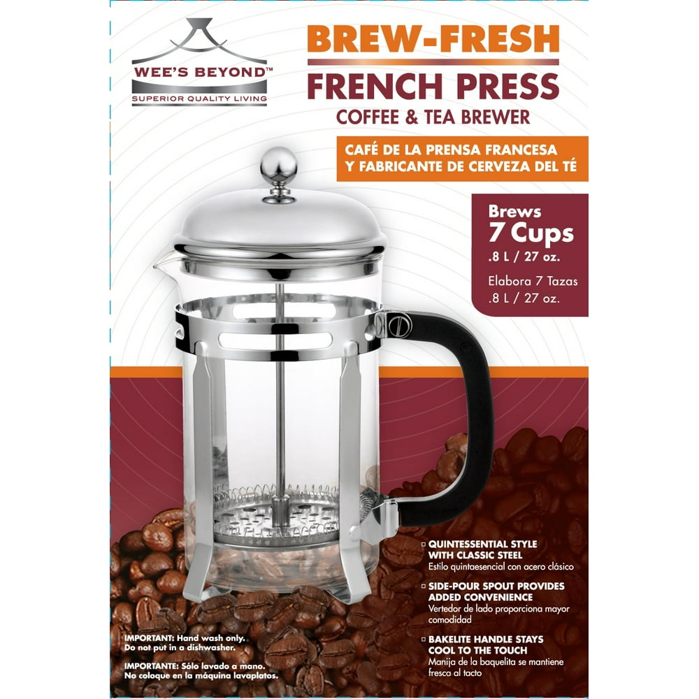 Wee's Beyond Brew Fresh Glass French Press (Coffee/Tea Maker