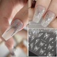 thumbnail image 3 of 3D Holographic Butterfly Nail Art Sticker 4 Sheets Laser Shiny Butterflies Nail Charms Spring Nail Art Decoration Gold Bronzing Star Self Adhesive Nai, 3 of 4