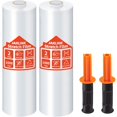 thumbnail image 1 of JARLINK Paquete de 2 películas elásticas de 15 pulgadas x 1000 pies, envoltura retráctil para envoltura de paletas, resistencia industrial, estiramiento de hasta 650 % con asas, embalaje autoadhesivo,, 1 of 8