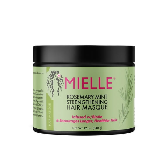 Mielle Strengthen Moisturize Nourish Hair Mask W/ Biotin, Rosemary, Coco Oil & Honey 12 Oz