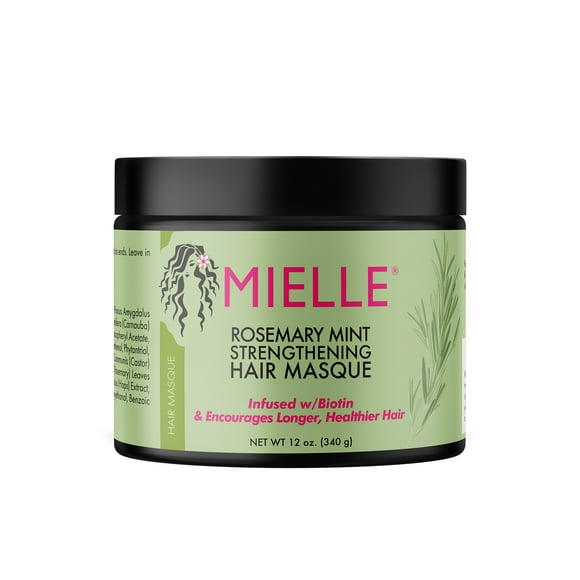 Mielle Strengthen Moisturize Nourish Hair Mask W/ Biotin, Rosemary, Coco Oil & Honey 12 Oz