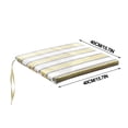 thumbnail image 3 of LSLJS Seat Cushion, Cotton And Linen Striped Chair Pads with Ties for Non Slip,Striped Cozy Thick Reduce Pressure Pure-Color Square Seat Plush Chair Cushion for Kitchen Dining Office Chair Floor, 3 of 5