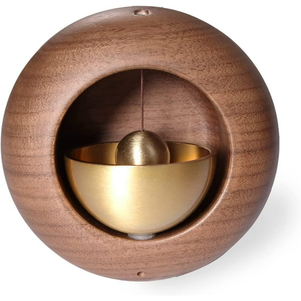 ShenMo 1pcs Cloche pour ouverture de porte – Sonnette magnétique en bois  pour entrée, carillon décoratif pour porte, décoration unique pour