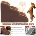 thumbnail image 6 of Pefilos 23" Pet Stairs for Small Dogs, 3-Step Dog Ramp for Beds and Couch, Non-Slip Balanced Indoor Step, Brown, 6 of 8