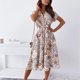 thumbnail image 5 of Guardurnaity Vestido camisero elegante de manga corta con flores y escote en V profundo de verano para mujer y niña, accesorio de ropa Vestidos S, 5 of 6