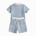 thumbnail image 6 of HCNTES Classic Toddler Boy Polo Set Sailboat Embroidered Stripe Polo and Shorts 2-Piece Set for Brunch Toddler Boy Summer Clothes, 6 of 8