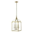 thumbnail image 4 of JONATHAN Y Ruth 11" 4-light Traditional Classic Lantern Metal/Glass LED Pendant, Antique Gold, 4 of 8
