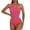 Watermelon Red, variant on Samickarr One Shoulder Swimsuits For Women One Piece Sleeveless High Waisted Hollow Out Swimwear With Chest Cushion No Steel Support Bathing Suit