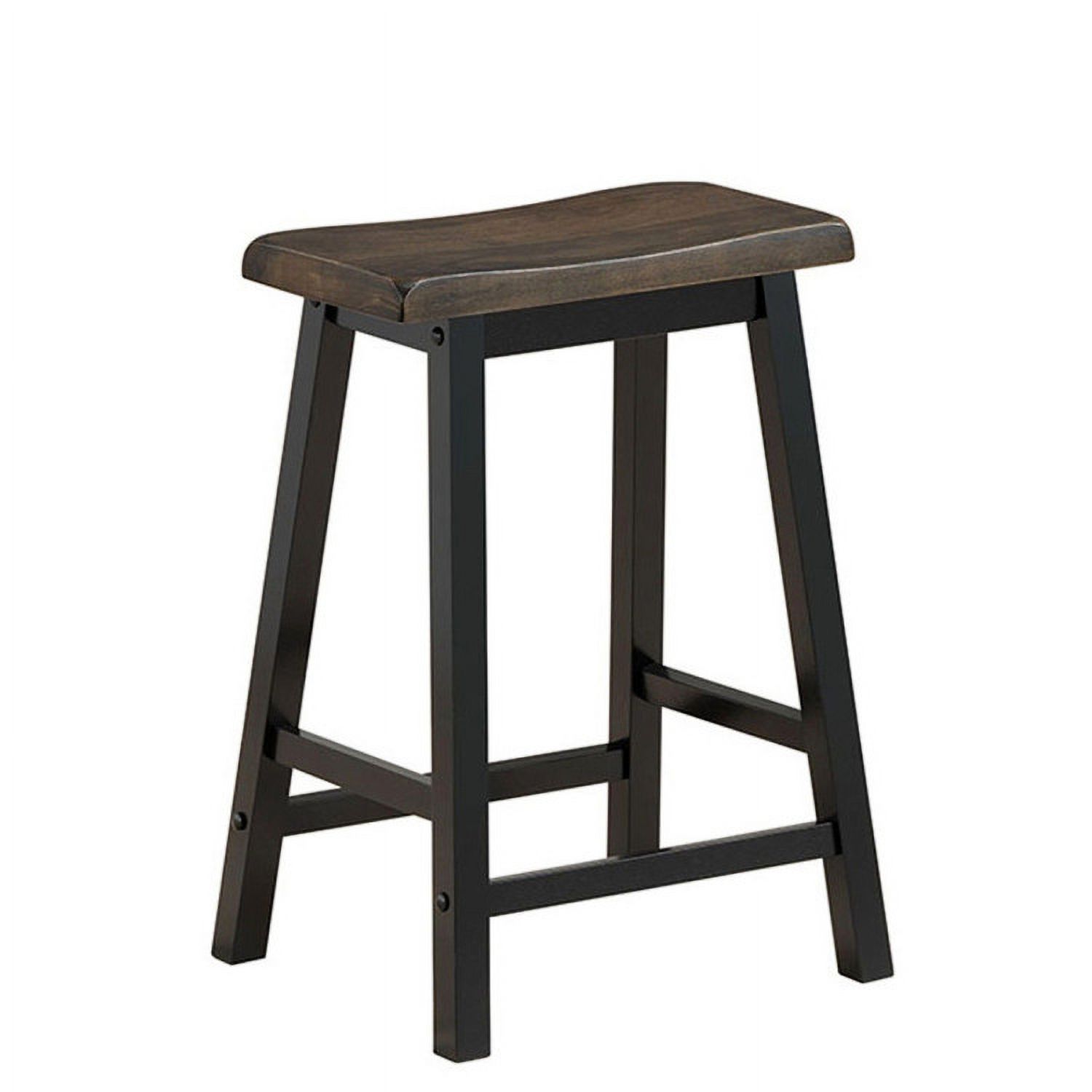 Demi Bonn 24" Height Set of 2 Wood Bar Stools,door Home Kitchen Dining Room Dining Chair, Gray