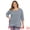 Navy Blue, variant on Women's Plus 3/4 Sleeve Striped Loose Casual Tunic Top Scoop Neck High Low Hem Blouse 1X Pink