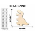 thumbnail image 2 of Unfinished Wood T-Rex Silhouette - Craft- up to 46" DIY 16" / 1/8", 2 of 3