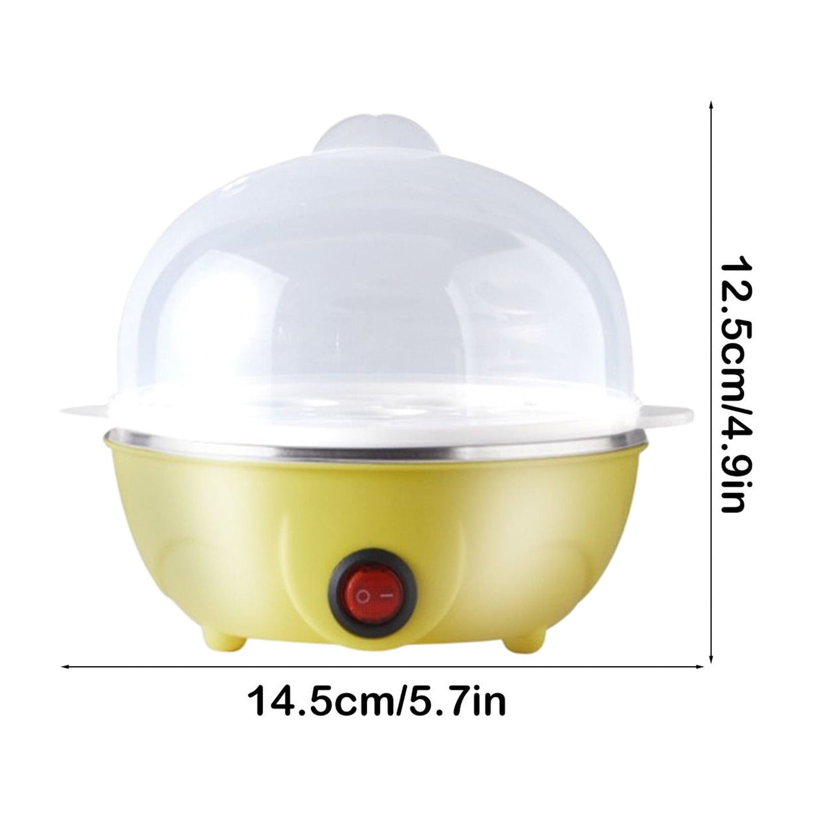 Hard Boiled Egg Cooker Stainless Steel Double-Layer Mini Electric Cooker with 7-Egg Capacity and Auto Shut-Off