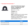 thumbnail image 2 of Center Drive Shaft Center Support Bearing - Compatible with 1974 International MHC1310, 2 of 2