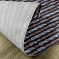 thumbnail image 5 of Ambesonne Ethnic Place Mats Set of 4, Horizontal Irregular Stripes, Standard Size, Indigo Ginger White, 5 of 6