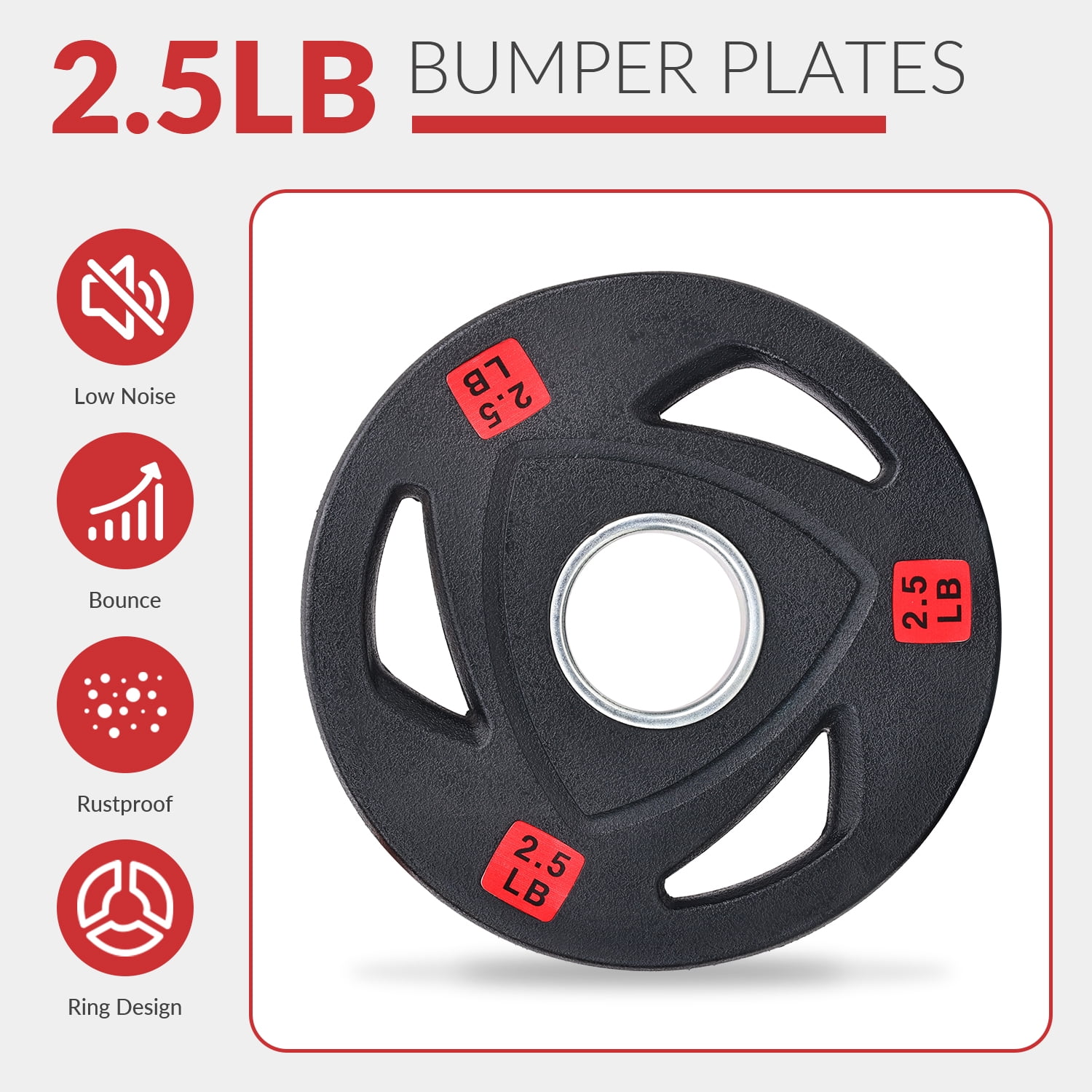 BalanceFrom Curl Barbell Set with Rubber Coated Weight Plates – 4FT EZ Curl Bar with Pair of 2.5LB, 5LB, or 10LB Plates, 2-Inch Standard, Strength Training for Home Gym