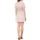 thumbnail image 3 of INSPIRE CHIC Women's Ruffle Neck Stand Collar Tie Waist Satin Puff Short Sleeve Dresses Pink M, 3 of 6