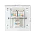 thumbnail image 3 of ROZYARD 86 Type Computer Socket Panel CAT5E Network Module RJ45 Cable Interface Outlet, 3 of 13