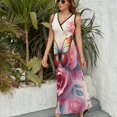 thumbnail image 3 of Vestido De Noche De Lujo Sin Mangas Para Mujer, Rose Vestido De Fiesta, 3 of 5