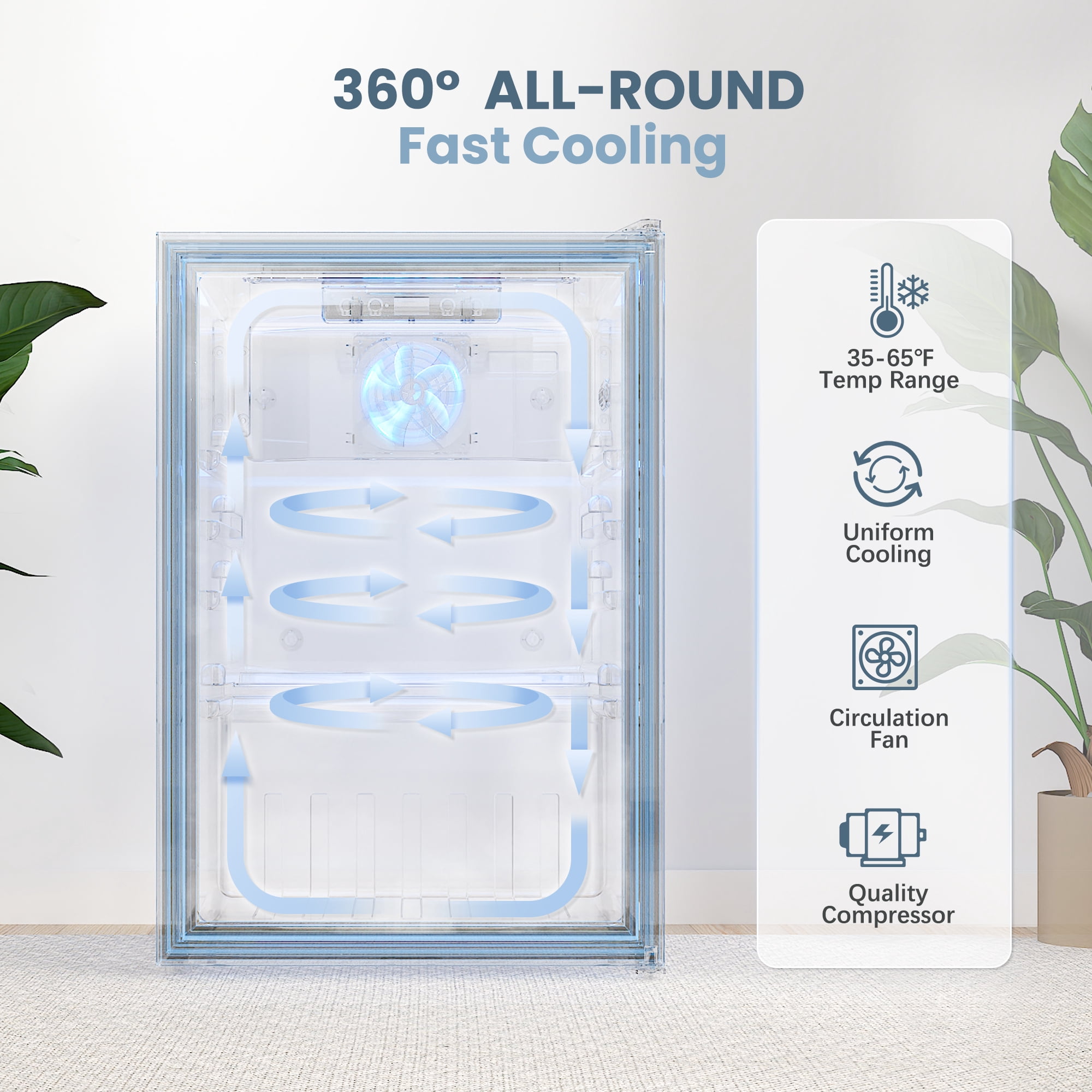 hOmeLabs 120 Can Beverage Refrigerator Cooler Glass Door Mini Fridge, 3.2 Cu Ft in the Beverage Refrigerators department at
