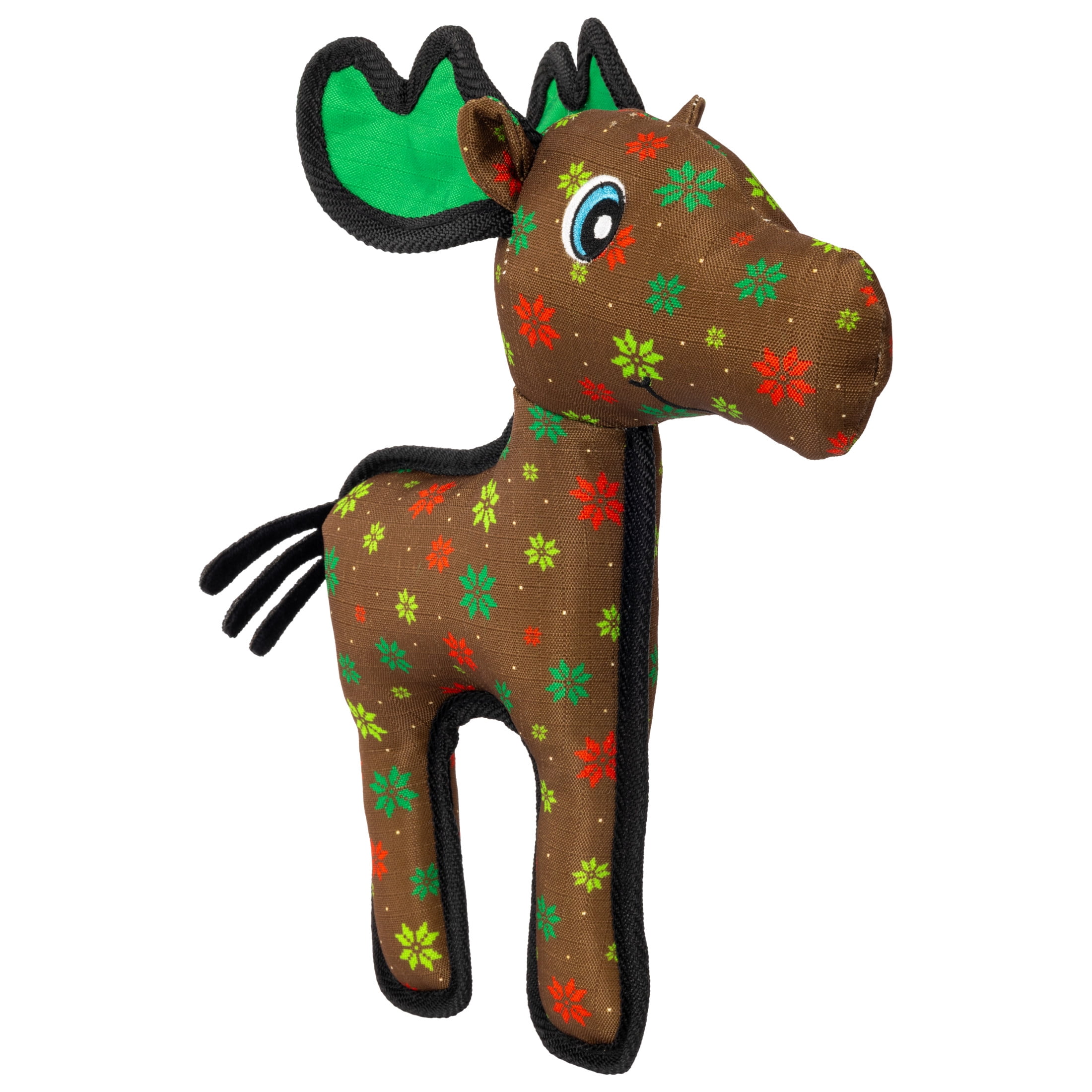 KONG® Holiday Ballistic® Moose Squeaker Dog Toy, Brown, Medium