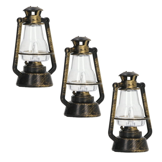 Lámpara de Queroso de Casa de Muñecas, Retro 3pcs Diy Iluminado de la Lámpara de QUEROSOSO EN Miniatura Illuminada Portable Lindo para 1/6 MollyHouses