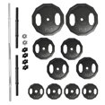 thumbnail image 1 of Kit Pesas 123 Libras Incluye Barra Plana, Mancuernas Macizas negro 1 Xtreme Life DPKT13000001, 1 of 8