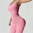 thumbnail image 5 of Women Casual Comfort Workout Halter Straight Leggings Jumpsuits Hidden Scrunch One Piece Adjustable Strap Yoga Outfit Rompers, 5 of 5