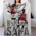 thumbnail image 4 of Bukayo Saka Manta de franela anti-pilling, suave, ligera, esponjosa y acogedora de lujo para hogar y cocina – Perfecta para niños y adultos, 76.2 cm × 127 cm, 4 of 6