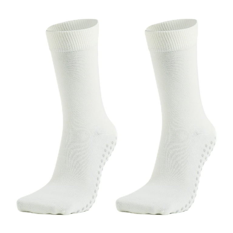 Cheers US 1 Pair Non-slip Grip Socks Yoga Pilates Hospital Socks Cushioned  Sole Grip Socks for Men Women Pilates Barre 
