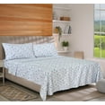 thumbnail image 2 of RUVANTI 100% Organic Cotton Sheets - California king Sheet Sets - 4 Piece Percale Weave Bedding, Crisp, Cooling, Breathable, Soft & Durable 16" Deep Pocket, Hotel Quality Sábanas - Cold Chrysanthemum, 2 of 8