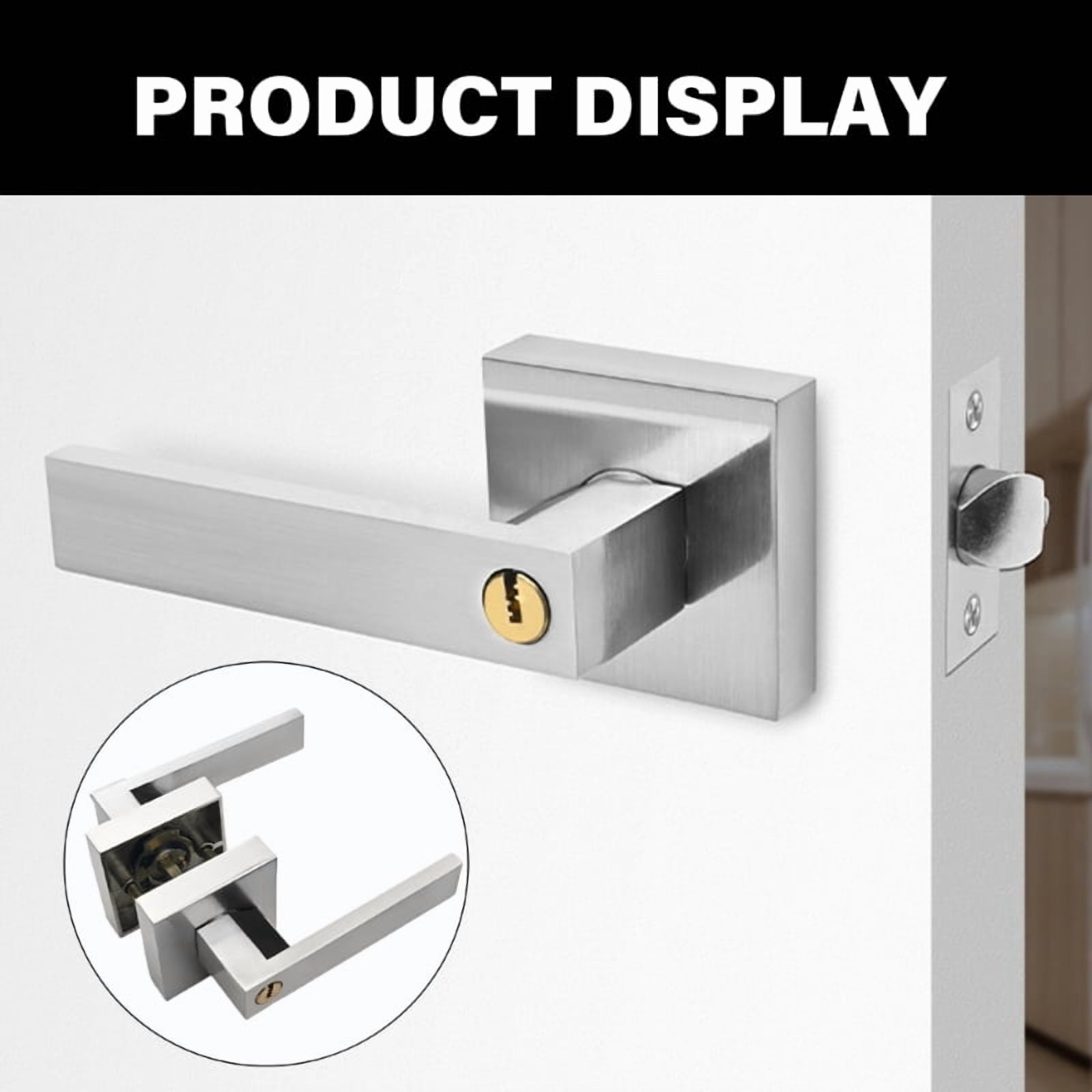 Square Privacy Door Lever Closet Door Interior Heavy Duty Door Knob