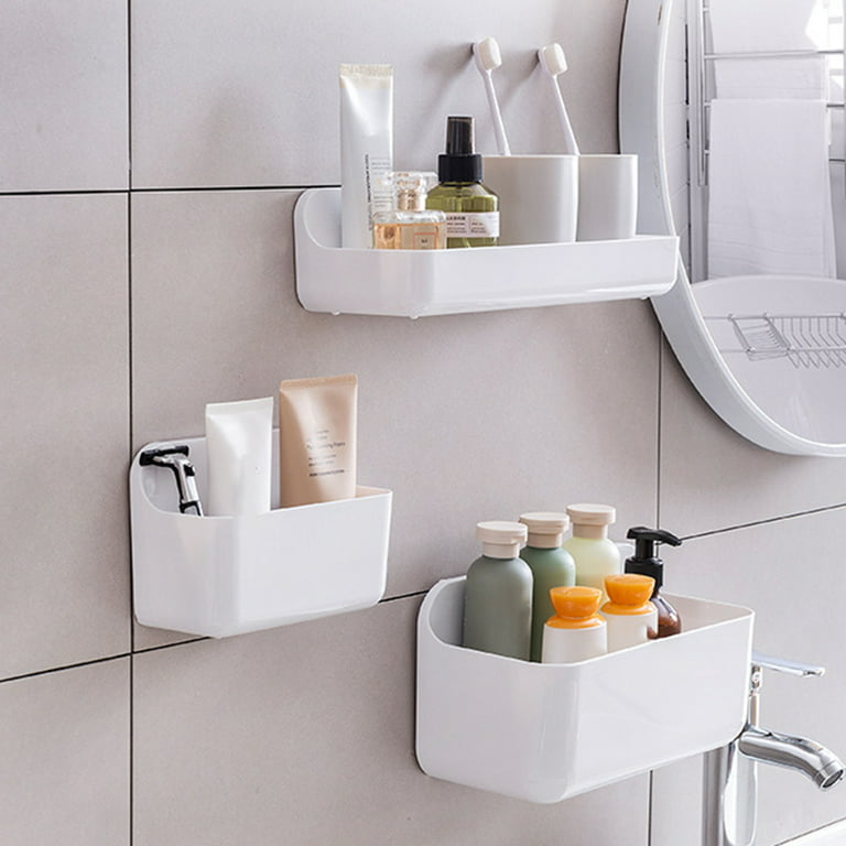 Bathroom Floating Shelves No Drilling Storage Hanging Rack for Household  Accessories 4