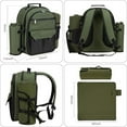 thumbnail image 4 of 22L Insulated Picnic Basket Leak Proof Picnic Backpack for 2, Green Camping Gifts, Cool Bridal Shower Gifts for Bride and Groom, Mr and Mrs, Anniversary Engagement Wedding for Newly Engaged Couples, 4 of 6