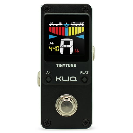 KLIQ TinyTune Mini Guitar Tuner Pedal for Electric Guitar & Bass (Power Supply (Best Bass Guitar Effects Pedals)