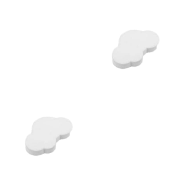 Naiovety 10x elástico y seguro no tóxico hecho de goma antigolpes decoración multicolor durabilidad a prueba de herrumbre redondeado duradero Nubes blancas 2Conjunto