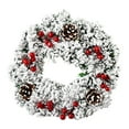 thumbnail image 3 of Tkrady Christmas Wreath,Christmas Wreath Berry Wreath Handmade Floral Front Door Rustic Wreath Flocked With Mixed Decorations Christmas Decorations, 3 of 6
