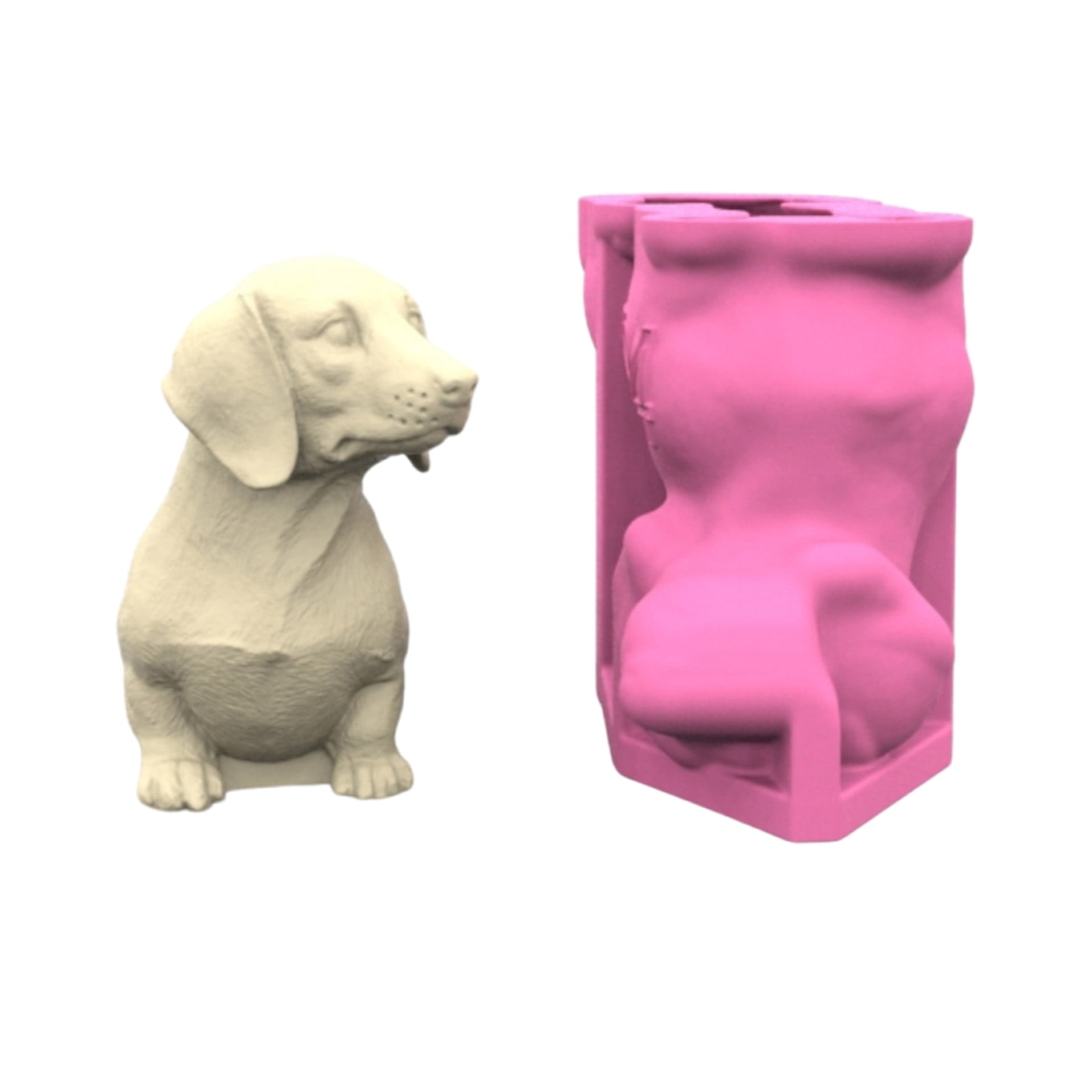 Multipurpose Silicone Mould Dog Shape for Plant Pots Epoxy Resin Vase Planter and Pen Holder Crafting